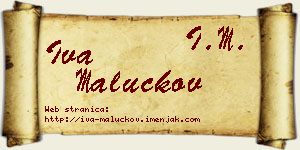 Iva Maluckov vizit kartica